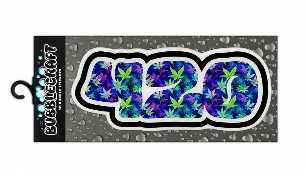 420 3D Bubble Sticker