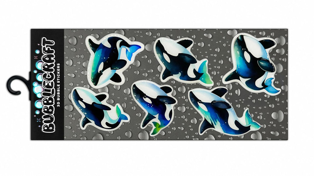 Killer Whales 3D Bubble Sticker