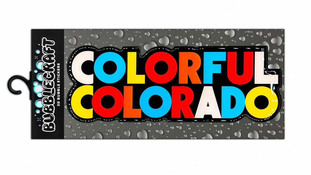 Colorful Colorado 3D Bubble Sticker