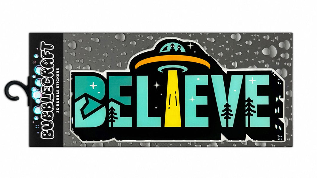 Believe 3D Bubble Sticker