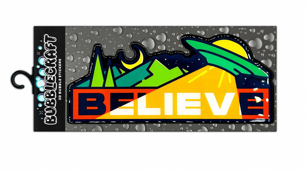 Believe 3D Bubble Sticker