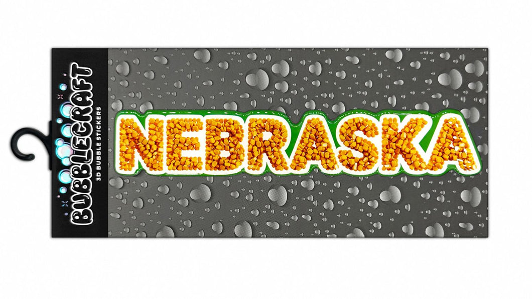 Nebraska 3D Bubble Sticker