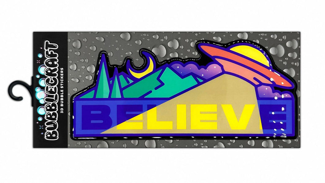 Believe 3D Bubble Sticker