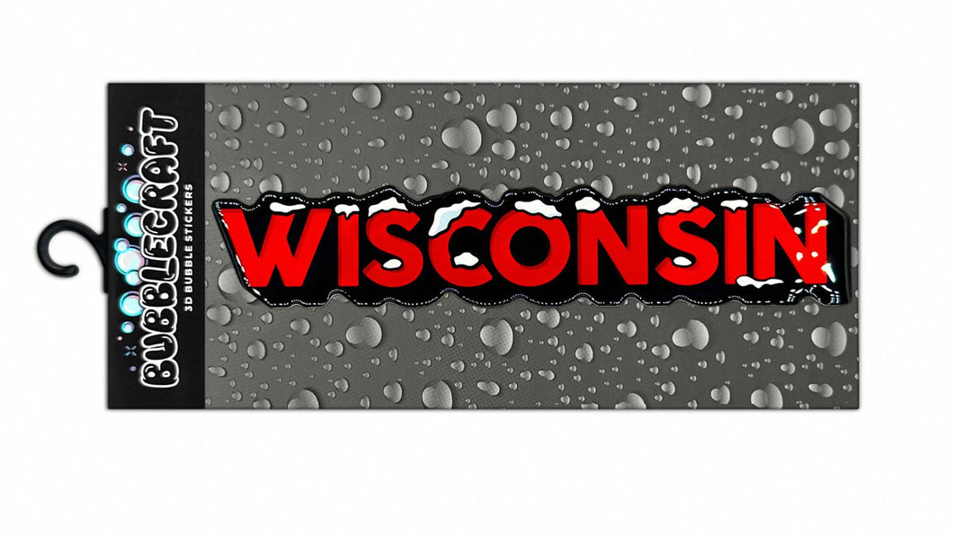 Wisconsin 3D Bubble Sticker