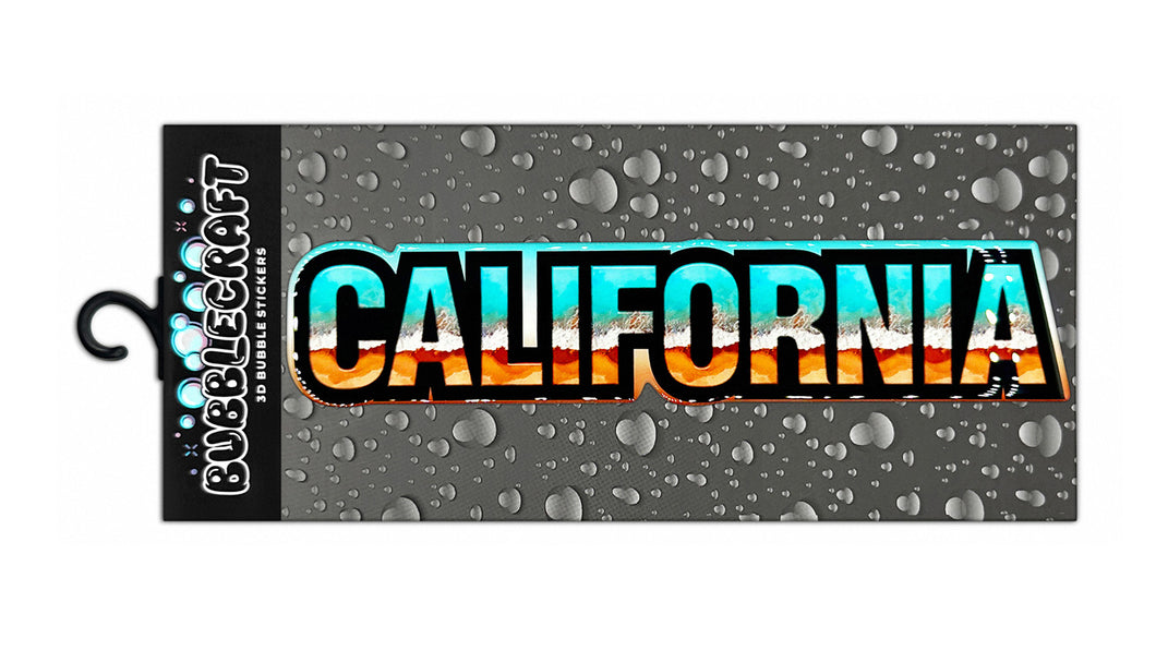 California 3D Bubble Sticker