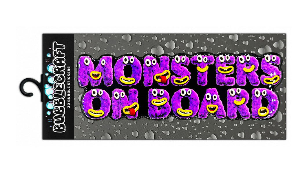 Monsters on board 3D Bubble Sticker