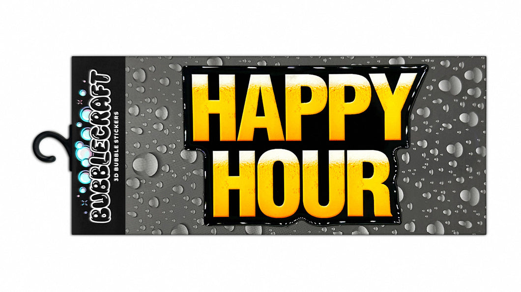 Happy Hour 3D Bubble Sticker