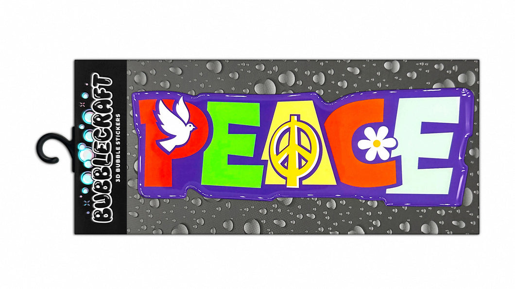 Peace 3D Bubble Sticker