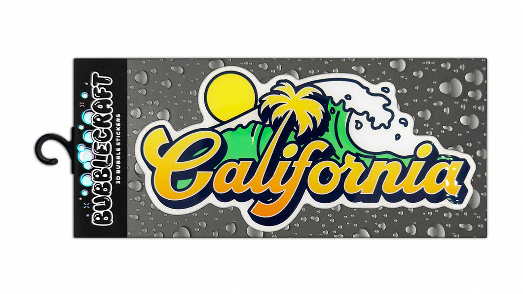 California 3D Bubble Sticker